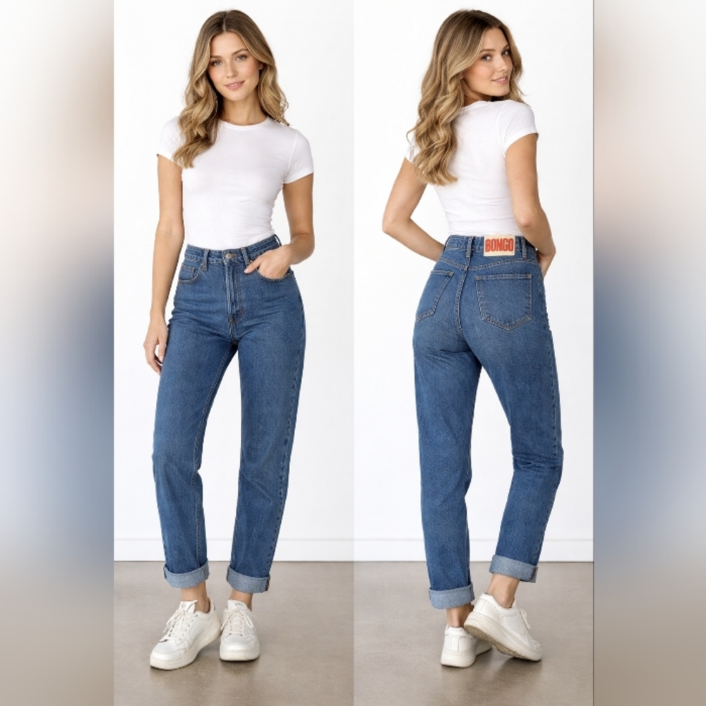 Authentic 90's Bongo High Rise Tapered Leg Mom Jeans 26 Street Wear Sexy USA